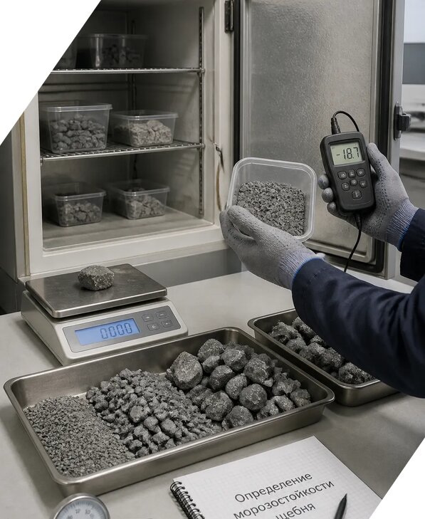Определение морозостойкости щебня в Коломне от 3549 р. | ЭкспертизаРоссия